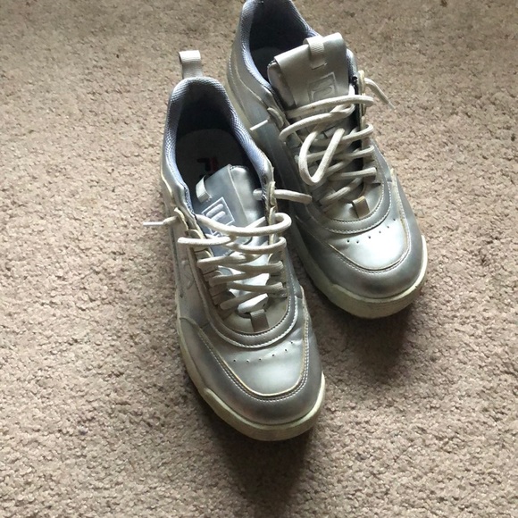 Fila Shoes - Fila Metallic Silver Shoes